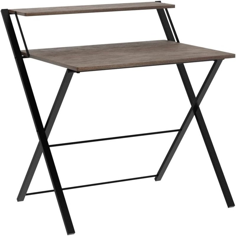 No Assembly Folding Desk Monitor Shelf