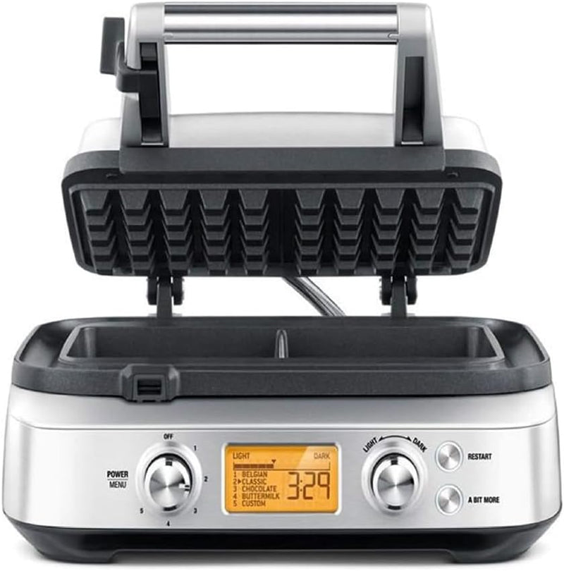 No-Mess Waffle Maker 7 Browning Settings Brushed Stainless