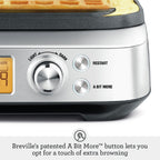 No-Mess Waffle Maker 7 Browning Settings Brushed Stainless