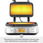 No-Mess Waffle Maker 7 Browning Settings Brushed Stainless