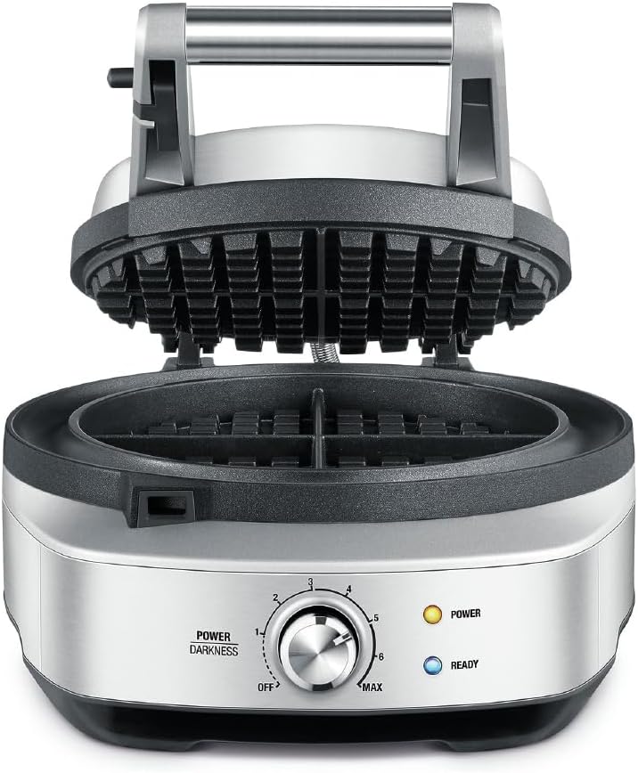 No-Mess Waffle Maker 7 Browning Settings Brushed Stainless
