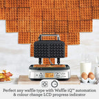 No-Mess Waffle Maker 7 Browning Settings Brushed Stainless