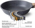 Non Stick Frying Pan 3 Sets Stone Pans