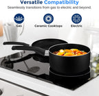 Non Stick Pots and Pans Set - Induction (15 Piece)