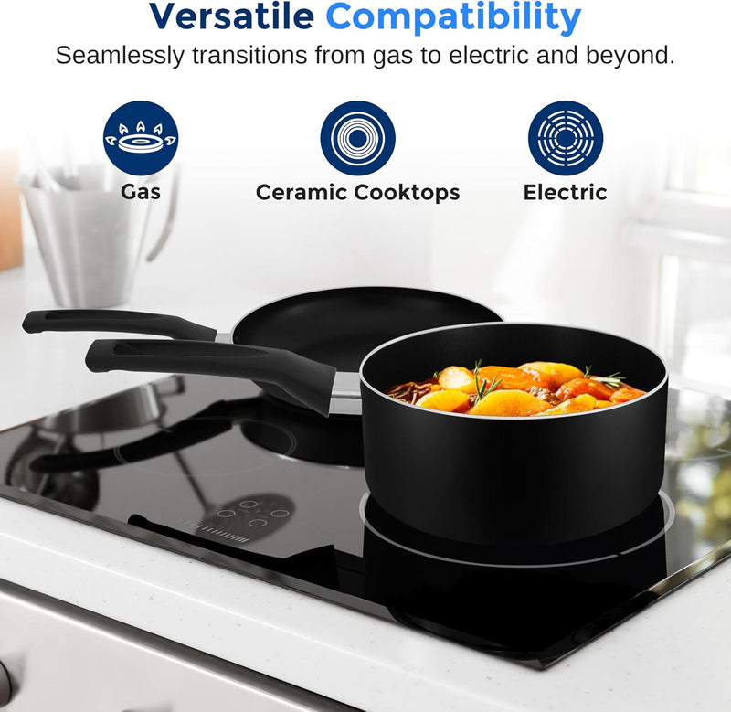 Non Stick Pots and Pans Set - Induction (15 Piece)