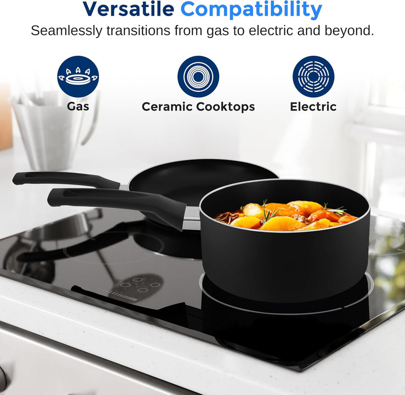 Non Stick Pots and Pans Set - Induction (15 Piece)