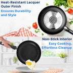 Non Stick Pots and Pans Set - Induction (15 Piece)
