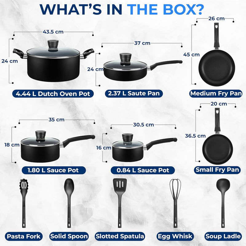 Non Stick Pots and Pans Set - Induction (15 Piece)