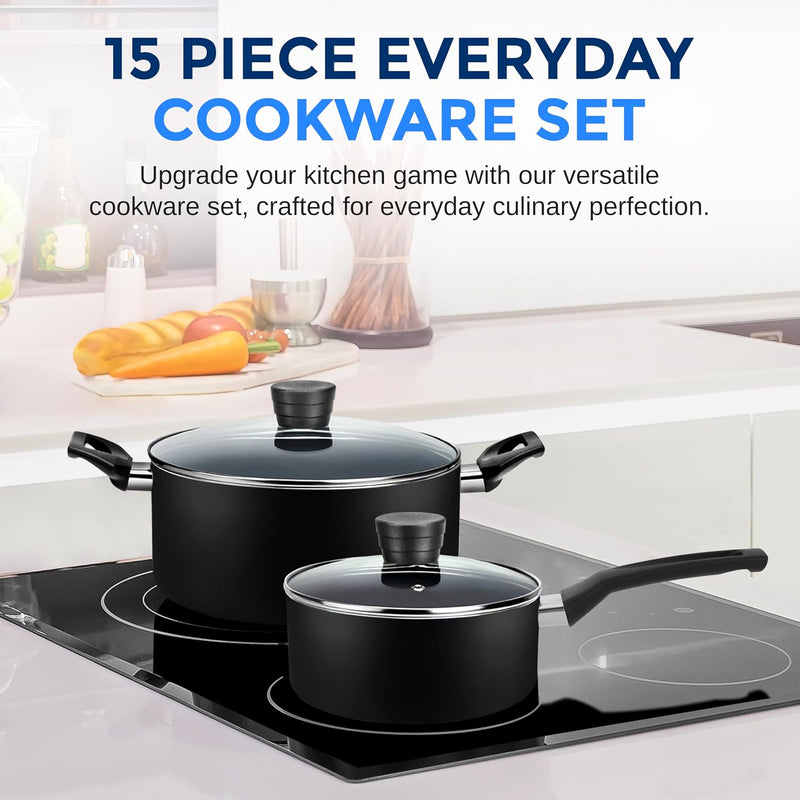 Non Stick Pots and Pans Set - Induction (15 Piece)