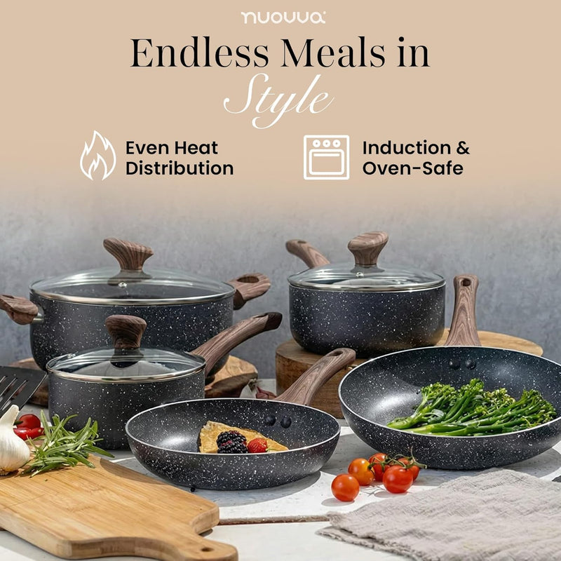Non Stick Pots and Pans Set Induction Hob
