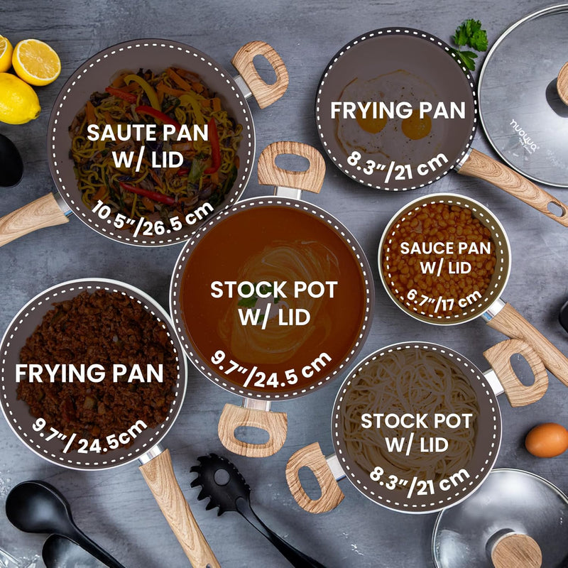 Non Stick Pots and Pans Set Induction Hob