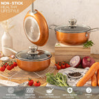 Non Stick Pots and Pans Set Induction Hob