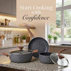 Non Stick Pots and Pans Set Induction Hob