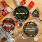 Non Stick Pots and Pans Set Induction Hob