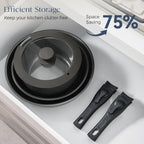 Non Stick Pots and Pans Set Induction Hob (17 Piece)