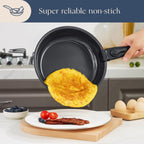 Non Stick Pots and Pans Set Induction Hob (17 Piece)