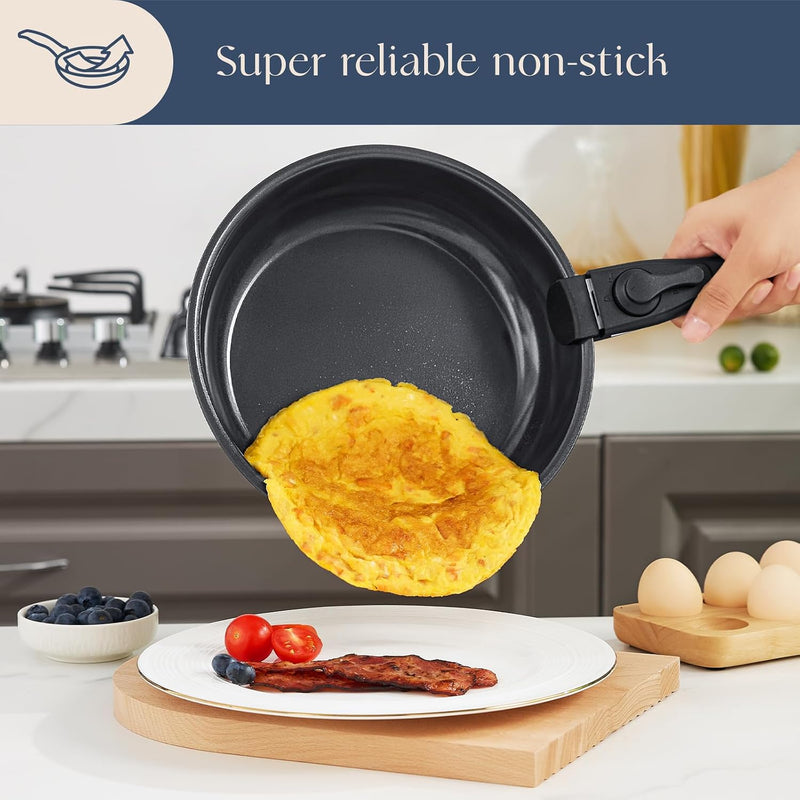 Non Stick Pots and Pans Set Induction Hob (17 Piece)