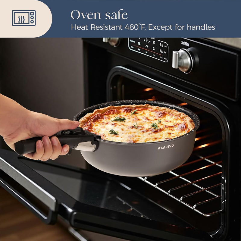 Non Stick Pots and Pans Set Induction Hob (17 Piece)