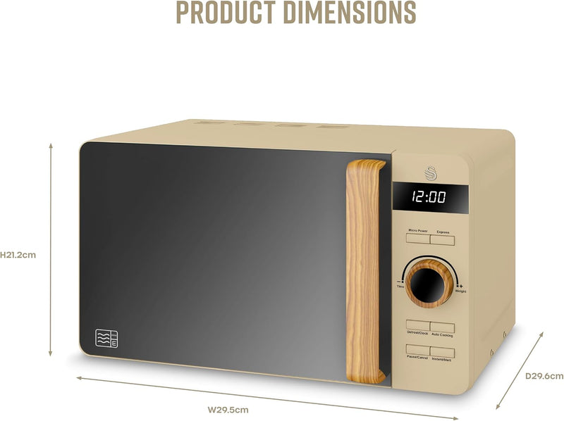 Nordic Digital Microwave with 6 Power Settings 60