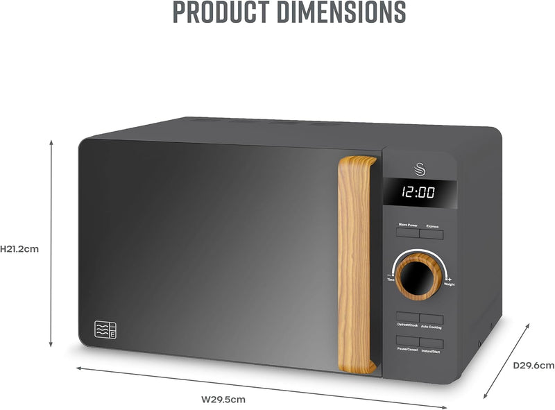Nordic Digital Microwave with 6 Power Settings 60