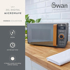 Nordic Digital Microwave with 6 Power Settings 60