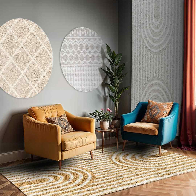 Shaggy Rug Modern Berber Rugs Living Room Large