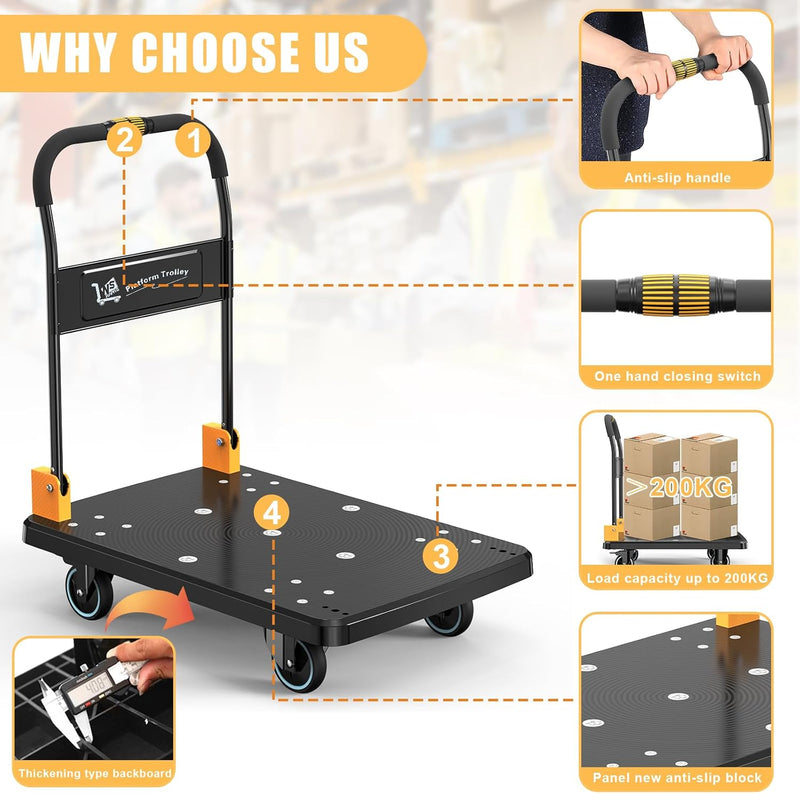 Ns Platform Truck Heavy Duty Trolley 350KG