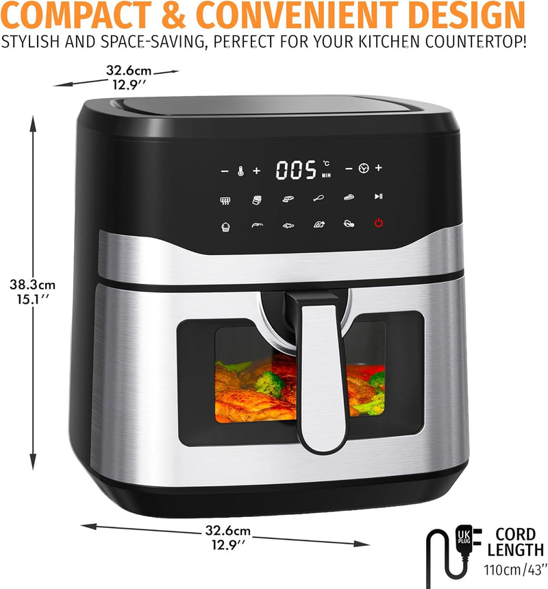 20L Air Fryer Oven with Dual French Glass
