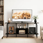 Oak TV Unit 120CM Arch Detail Open Shelves