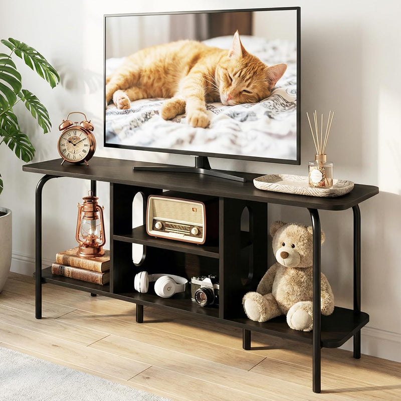 Oak TV Unit 120CM Arch Detail Open Shelves