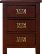 Oak Bedside Table 3 Drawers Walnut Nc Paint
