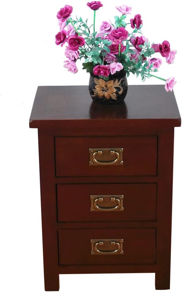 Oak Bedside Table 3 Drawers Walnut Nc Paint
