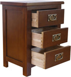 Oak Bedside Table 3 Drawers Walnut Nc Paint