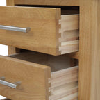Oak Bedside Table 3 Drawers Walnut Nc Paint