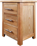 Oak Bedside Table 3 Drawers Walnut Nc Paint
