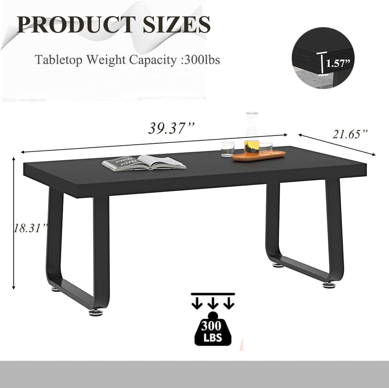 Rustic Coffee Table 60dx120wx46.5h Cm Industrial Wooden