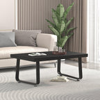 Rustic Coffee Table 60dx120wx46.5h Cm Industrial Wooden