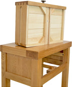 Oak Console Table Solid with Narrow Shelf Hallway