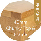 Oak Console Table Solid with Narrow Shelf Hallway