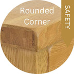 Oak Console Table with Narrow Shelf Solid Hallway