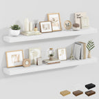 Oak Floating Shelves for Wall Mounted Shelf (Set of 2)