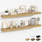 Oak Floating Shelves for Wall Mounted Shelf (Set of 2)