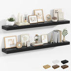 Oak Floating Shelves for Wall Mounted Shelf (Set of 2)