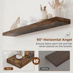 Oak Floating Shelves for Wall Mounted Shelf (Set of 2)