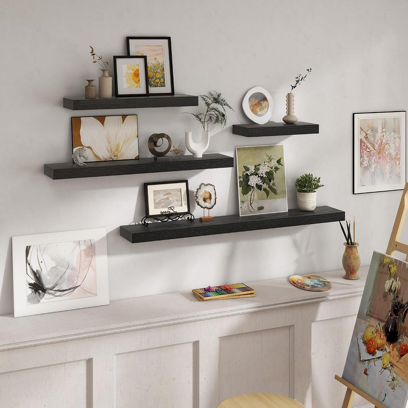 Oak Floating Shelves for Wall Mounted Shelf (Set of 2)