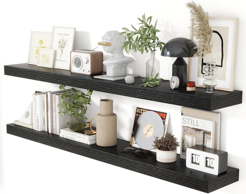 Oak Floating Shelves for Wall Mounted Shelf (Set of 2)