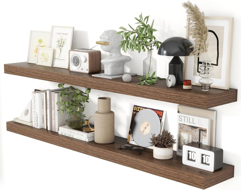 Oak Floating Shelves for Wall Mounted Shelf (Set of 2)