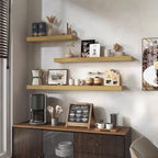 Oak Floating Shelves for Wall Mounted Shelf (Set of 2)