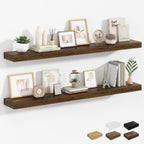 Oak Floating Shelves for Wall Mounted Shelf (Set of 2)