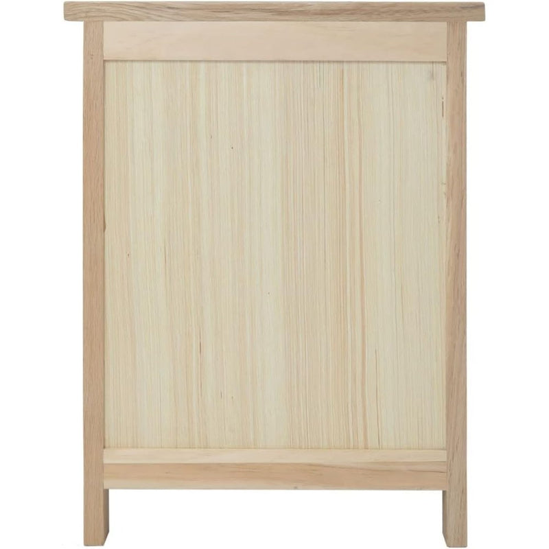 Oak Hard Wood Bedside Table in Light Lacquer